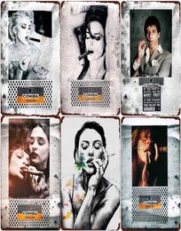 Cigar Vintage Metal Poster Sexy Lady Tin Sign Wall Decoration for Bar Cafe Club Room Smoke Shop Home Man Cave Art Painting8007372