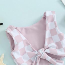 Clothing Sets Kids Baby Girls Swimsuits Swimwear Beach Bikini Two Piece Tie Front Swimsiuts Bathing Suit