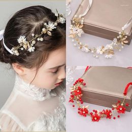Hair Clips Wedding Pearl Flower Leaf Headband Hairband Tiara For Women GIrl Party Bridal Accessories Jewellery Ornament Band