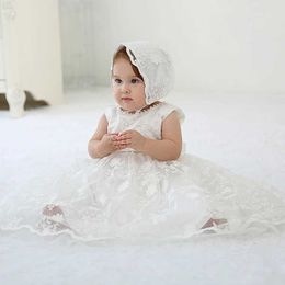 Christening dresses New baby dress shower party wedding princess lace clothing 0-24M Q240507