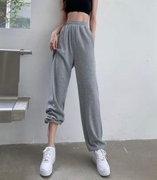 Grey Sweatpants Joggers Women Korean Style High Waist Tracksuit Casual Loose Pants Black Jogging Sports Trousers Female CX2203307085413