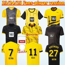 HALLER Soccer Jerseys 23 24 25 Cup REUS 2024 2025 Borussia soccer football shirt NEONGELB HUMMELS BRANDT DORTMUND fans player Special All black maillot de foot