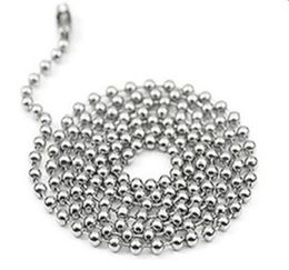 24mm 50cn 55cm 60cm 70cm Stainless Steel Bead Ball Chains Necklaces Basic Round Bead Chains 4 size Choice 20quot22quot24quot8842671