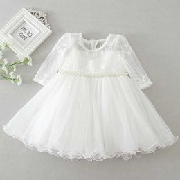 Christening dresses New baby girl dress shower white lace party wedding princess clothing 0-24M Q240507