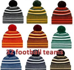 Hat Factory directly New Arrival Sideline Beanies Hats American Football 32 teams Sports winter side line knit caps Beanie Knitted9141918