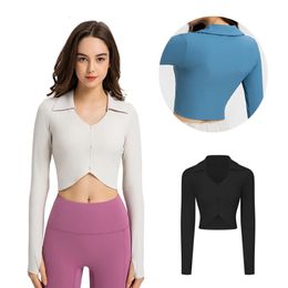 Women Workout Tops Long Sleeve Shirts Yoga Sports Breathable Gym Athletic Top Slim Fit