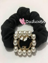 party gift classic metal G elasitc band fashion pearl hairtie classical hair rope V gift collection rubber3231567