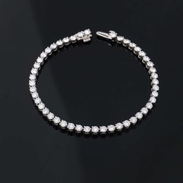 3mm Moissanite Tennis Chain Bracelet Dazzling Vvs Sparkle with Luxurious Elegance