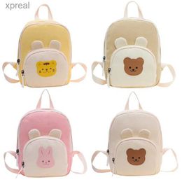 Backpacks Kawaii Childrens Backpack Girl Cartoon Bear Rabbit Kindergarten Childrens Backpack WX