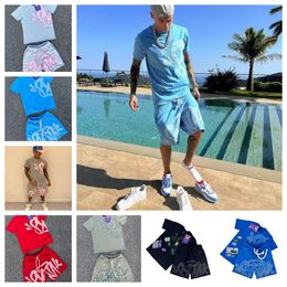 Designer Herren Syna World T -Shirts Set Tee gedruckt Designer T -Shirt Short Y2K Synawerld Tees