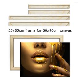 Frames 55x85cm Wood Frame For 60x90cm Canvas Oil Painting Picture Nature DIY Diamond Wall Art Decor