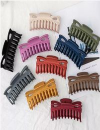 Korean Frosted Plastic Hair Claw Beauul Large Size Crab Claw Clip Acrylic Matte Candy Colour Hairpin3439303
