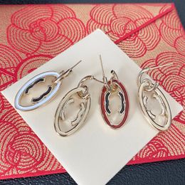New style Stud brass Earrings Designer Studs Diamond Earring Brand Letter Jewelry 18K Gold Plated Womens Valentine Wedding Gifts Eardrop