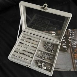 Jewellery Tray Velvet Jewellery Box Storage Ring Necklaces Display Case Tray Holder Portable Jewellery Organiser Jewellery Storage Case Showcase