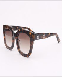 Tortoiseshell Effect cat eye sunglasses women fashion square Chunky women eye wear with clear star4427950