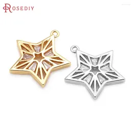 Pendant Necklaces 4PCS 18K Gold Colour Brass And Zircon Star Charms Pendants High Quality Diy Jewellery Making Supplies Necklace Earrings For