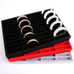 Jewelry Tray Velvet Jewelry Display Tray Case Stackable Exquisite Jewellery Holder Portable Ring Earrings Necklace Organizer Box Showcase