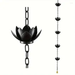 Decorative Figurines Rain Chain With Lotus Cups Water Diversion For Gutters Alternative To Traditional Downspouts