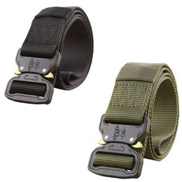 UACTICAL Belt Men Military Army Equipment Metal Buckle Nylon Belts SWAT Soldier Combat Heavy Duty Molle Carry Survival Waistband 261O