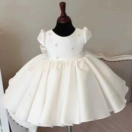 Christening dresses Baby Baptist Dress Princess Bride Maid Childrens Girl Elegant Bow Party and Wedding Christmas Q2405071