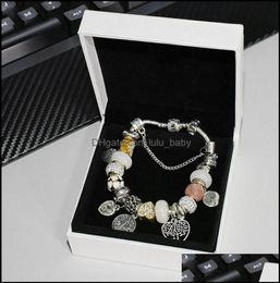 Charm Bracelets Jewellery High Quality Glamour Suitable For P Sier Plated Diy Beaded Pendant Bracelet Original Box Set Drop Delivery 2021115785