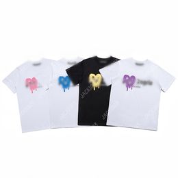 Palm PA 24SS Summer Letter Printing Love Spray Paint Logo T Shirt Boyfriend Gift Loose Oversized Hip Hop Unisex Short Sleeve Lovers Style Tees Angels 2170 YBG