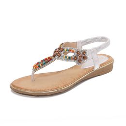 free shipping Slippers sandal slides Women Beach Summer girls pink Flat Heel deep blue Brown White Black sandal slipers