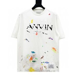 Men's T Shirts Designer T-shirts Fashion Round Neck Graffiti Splash-ink Print Short Sleeve T-Shirt Summer Print Top Tees