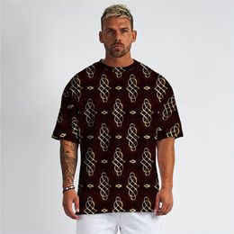 2024 New Men's T-shirt Geometric Printing Quick Drying Short sleeved Cotton Top Slim Fit Urban Fashion Summer Top Size s-4XL DDTXA70