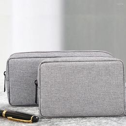 Storage Bags Digital Bag Waterproof Electronic Accessories Organiser Pouch For Cable Power Bank Charger Earphone Grey S