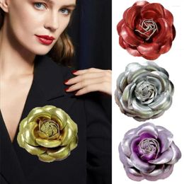 Brooches Fabric Handmade Accessories Flower Brooch Solid Colour Jewellery Badge Pin PU Suit Sweater Coat