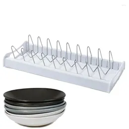 Kitchen Storage 1pc Dish Drying Rack Multifunctional Plate Drainer Utensil