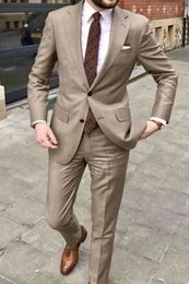 Mens Suit Handsome Casual 2 Piece Suit For Men Wedding Tuxedos Notched Lapel Groomsmen Business Prom Blazer 240507