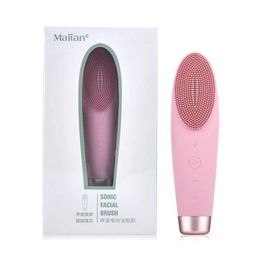 Home Beauty Instrument Facial cleaning and beauty equipment vibration facial massage brush silicone sound wave charging Q240507