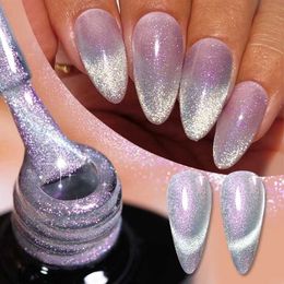 Nail Polish LILYCUTE 7ML Aurora Cat Magnetic Gel Nail Polish Nail Art Sparkle Glitter Gel Varnis Semi Permanent Soak Off UV Gel Varnishes Y240425