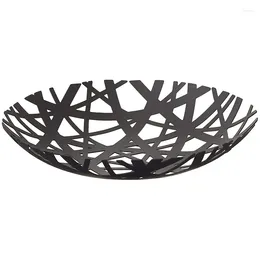 Dinnerware Sets 2498 Tower Fruit Bowl - Modern Kitchen Counter Basket Holder Black