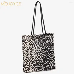 Bag Simple Female Daily Fashion Flannel Big Capcity Handbags Totes Women Leopard Pattern Shoulder Bags