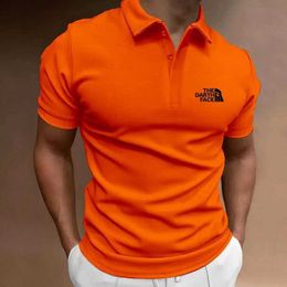 Men's Polos Mens new classic short sleeved polo shirt summer top casual T-shirt button neckline oversized S-4XL Q240508