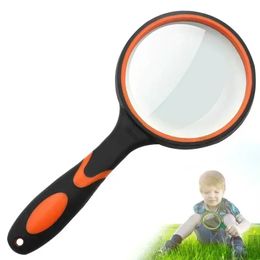 10X Magnifying Glass For Kids Seniors Handheld Reading Magnifier 50mm Magnifying Lens For Reading Science Nature Exploration