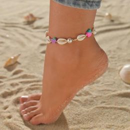 Anklets Vacation Beach Style Shell Weaving Soft Ceramic Fruit Women's Feet Chain