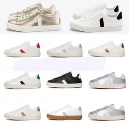 2024 Summer Hot French Brazil Green Low-carbon Life V Organic Cotton Flats Platform Sneakers Women Casual Classic White Designer Shoes Mens Loafers 36-45 T58