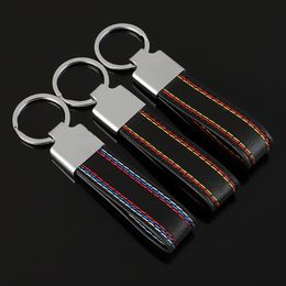 New Metal Leather Keychain Key Chain Car Key Ring Keyring For M M5 X1 X3 E46 E39 E60 F30 E90 F10 F30 E36