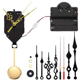 Clocks Accessories Quartz Pendulum Trigger Clock Movement Chime Music Box Completer DIY Wall Mechanism Repair Parts With 4Pairs Hands