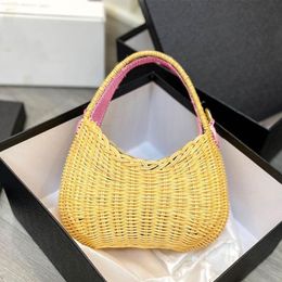 10A Fashion Evening Bags Cute Shoulder Women Lovely For Basket Brand Small Weaving Rattan Hangdbags Hetku