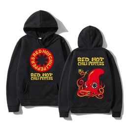 Men's Hoodies Sweatshirts 2024 Winter Oversized Essential Men Red Hot Fire Squid Chilli Peppers Hoodies Women Thermal Sweatshirt Ladie Long Slves Unisex T240507