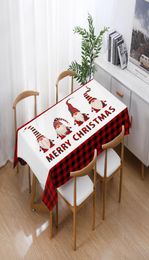 Table Cloth Christmas Red Green Plaid Tablecloth Santa Claus Runner For Dining Home Decor Year Xmas Tables Cover3846571