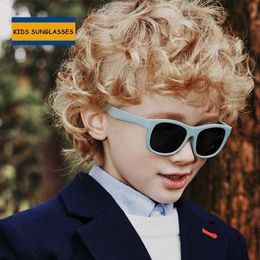 Okulary przeciwsłoneczne Elastyczne nowonarodzone okulary przeciwsłoneczne dla dziewcząt i chłopców spolaryzowana ochrona UV400 0-36 miesięcy Baby Shadow Oculos H240508