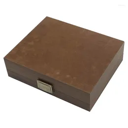 Watch Boxes Walnut Wood Box Storage Case 6 Slot Wooden Display Silk Cotton With For High-end Watches Black