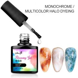 Nail Gel 1-5 pieces of transparent nail art blooming gel multi-color gradual stain quick mixing polish Q240507
