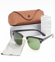 factory whole top quality 51mm half frame designer club sunglasses Womens Mens master UV400 protecton mirror sunglass 2033246